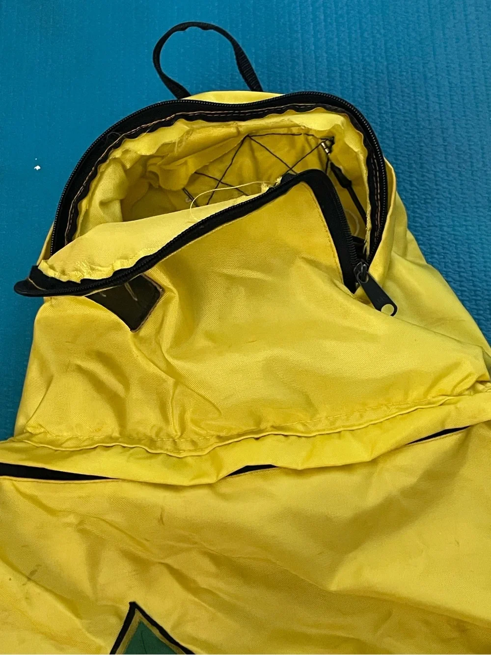 Vintage Neon Yellow TexSport Yukon 2 Pocket Small Backpack